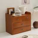 Xiaoyez Desk Drawer Organizer Wooden Desk Organizerdesktop Organizer With Drawerscountertop Drawers 4 Drawer Storage Organizeroffice Organizationoffice Organization and Storage