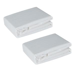 Home Details 2 Pack Queen Size Premium Zippered Mattress Protector | Cooling | Cozy | Comfortable | PVC | Bed Bug Prevention | Waterproof | Hypoallergenic | Easy to Clean | Zipper | Encasement | White
