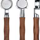 Normcore 54mm Bottomless Portafilter with 18g Precision Filter Basket, Fits Breville 54mm Machines Including Bambino Plus BES500, Genuine American Walnut Handle