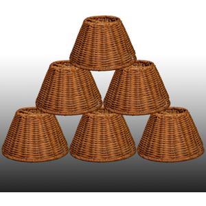 chandelier shades set of 6 small Empire lamp shades woven-wicker lamp shade, clip on lamp shades for chandeliers,candle chandelier wall sconces or small accent lamps