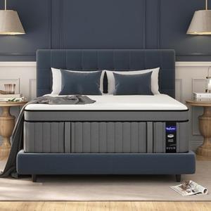 DIFAME Queen Size Mattress 16 Inch, Gel Memory Foam Hybrid Firm Queen Bed Mattress in a Box with Independent Pocket Spring, Pressure & Back Pain Relief, Edge Support, 100-Night Trial, CertiPUR-US