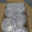 Turbo Bee 200 Sets 12 OZ Clear Plastic Cups with Lids and Straws, Disposable To Go Iced coffee cups with lids for Cold Drinks, Smoothie, and Slushie