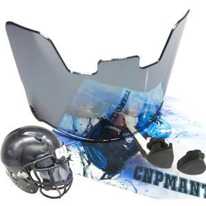 No Fog Football Visor, Youth and Adult Football Helmet Viosor. Facial Protection Visor for Football Helmet Accessories, Shock Resistance, Scratch Resistant, UV Block, Reduces Glare,OK Clarity (Bright Black)