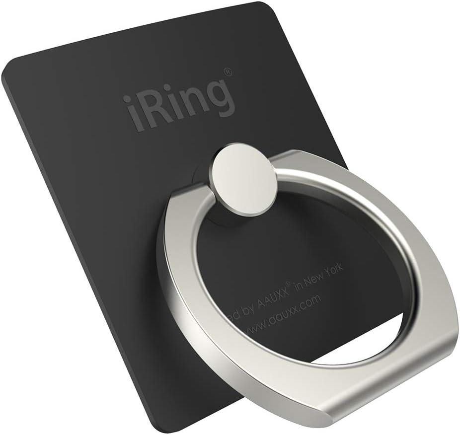 iRing Original, Made in Korea, Phone Ring Holder, Cell Phone Grip Stand, Compatible with iPhone, Galaxy, and Other Smartphones.(Matt Black)