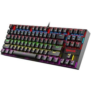 Redragon K552 Mechanical Gaming Keyboard, 87-Key Compact, LED Gaming Keyboard with Red Switches, Anti-Ghosting, Metal Frame for PC Gaming & Typing, Beginner-Friendly (Black)