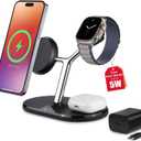 3-in-1 Wireless Charging Station for Apple Devices - Fast Charging Station for iPhone and Watch with MagSafe, Stable Charger Stand for iPhone 12-15 & iPhone 16 & iWatch & AirPods