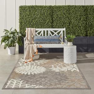 Nourison Home Aloha Natural 5'3" x 7'5" Area Rug - Easy Clean, Non Shedding, Bed Room, Living Room, Dining Room, Kitchen (5' x 8')