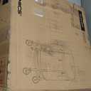 SONGMICS 50.2-Gallon (190 L) Laundry Basket with Wheels, Rolling Round Heavy-Duty Laundry Hamper Cart with Steel Frame and Removable Bag, 2 Locking Wheels, Cream White and Metallic Silver URLS01MZ