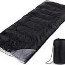 Slip Bag 190T Anti-Tearing Polyester, 1.35KG, Comfort Temperature 10°C ~ 20°C, Extreme Temperature 5°C, Black & Green, With Carrying Bag