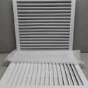 Gisafai 2 Pcs 26" x 26" Gable Vent Aluminum Alloy Wall Vents Shed Attic Vent with Screen Return Air Grill with Screws, for Ventilation Exterior Doors Wall House (White)