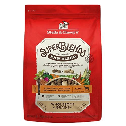 Stella & Chewy's SuperBlends Raw Coated Wholesome Grains Cage-Free Chicken & Duck Recipe with Superfoods, 21 lb. Bag