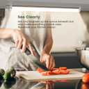 LED Under Cabinet Lighting with Curved Surface Glow, Dimmable, Color Temperature Adjustable, Bluetooth App Controlled, 690 Lumens Eye-Caring Diffused Lighting for Kitchen, Closet, Shelves-3pcs 12" (White Case)