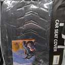 AOOG Leather Car Seat Covers Universal fit Most Sedans SUV Trucks (Front seat, Black)