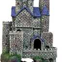 SLOCME Aquarium Middle Ages Resin Castle Decorations - Fish Tank Gothic Castle Hiding Cave Ornament