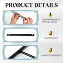 12 Pcs Metal Adjustable File Cabinet Rails Set Include 8 Hanging File Rail Clips 4 Cabinet Dividers Bars Suitable for Cabinets with Drawer Thickness Less Than 1/8 Inch(Black,10-18 Inch)