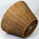 Handmade Rattan Lamp Shade Replacement Traditional Shades for Bedside/Small Table/Floor Lamps, Natural Bohemia Style, Wooden Wicker Lampshade,5.9"Top9.8" Bottom 6.2" Height, Spider