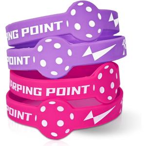 Warping Point Pickleball Silicone Wristbands | Pickleball Rubber Bracelets gifts for Women Men | Pickleball Party Accessories Decorations 4 pacs
