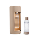 New Mysoda Glassy Design Sparkling Water Maker With 1L Glass & Plastic bottle - Silent Nordic Design Soda Maker Featuring A Sliding Door Opening - No Cylinder Included - Colour Latte