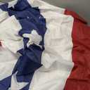 4th of July Flags Decorations Outdoor 3PCS 3x6 FT USA Buntings American Pleated Fan Flags for Patriotic Veteran's Day, Independence Day, Memorial Day