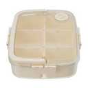 Cream 6-Compartment Airtight Fridge Storage Container
