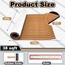 Duraaamo Boat Flooring EVA Foam 157"/ 118" x 47" Boat Decking Non Slip Marine Self Adhesive Carpet with Roller Ruler for Kayak Yacht Motorboat