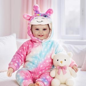 Real Life Baby Dolls - 19 Inch Reborn Baby Dolls for Girls 3+, Vinyl Realistic Baby Doll with Soft Cloth Body, Includes Accessories for Pretend Play (Colorful Pony)