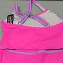 BMJL Women's High Waisted Bikini Sets Two Piece Swimsuits Sporty Tummy Control Bathing Suit Color Block Swim Suit (Hot Pink, Medium)