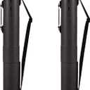 CALPALMY 2-Pack Extendable Poster Tubes Expand from 30.5 to 49 with Shoulder Strap and Handle | Carry Documents, Blueprints, Drawings and Art | Black Portable Durable Round Storage Cases