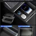 Center Console Organizer Tray for Tesla Model Y Juniper 2026 2025 (Premium & Performance), 8PCS - PC Material & Silent Silicone Armrest Storage Box Bottom Liners Wireless Charging Pad Cup Holder