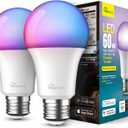 Treatlife Smart Light Bulb, Dimmable Multicolor and White LED Bulb, Compatible with Alexa, Google Assistant, A19 E26 8W (60W Equivalent), No Hub Required, 2 Pack