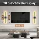 Battery Operated Wall Sconces Set of 2, 12000mAh Rotatable Picture Lights with Remote Control, Dimmable 3000-6500K LED Rechargeable Wall Lights for Living Room Bedroom Mirror, 28.3In