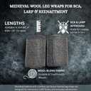 warreplica Medieval SCA LARP Reenactment Viking Wool Leg WrapsHerringbone PatternNorse Warrior Costume Accessory (Brown)