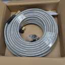 Pressure Washer Hose 150FT 4000 PSI, Kink Resistant Steel Braided Layer & NonMarking Rubber for Hot/Cold Water, High Power Washer Hose With 3/8 Inch Quick Connect & M22 Fitting, Gray