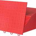VEVOR Interlocking Tile 55PCS Red, Drainage Tiles 12" x 12" Splicing, Soft PVC Interlocking Drainage Floor Tiles, Non-Slip Drainage Holes for Restroom, Bathroom, Kitchen, Pool, Wet Areas