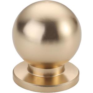 Alzassbg 10 Pack Gold Cabinet Knobs, 1 Inch(27mm) Diameter Round Ball Kitchen Knobs for Cabinets and Drawers AL6016ABG