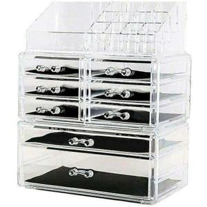 WDYB Acrylic Cosmetic Table Organizer Makeup Holder Case Box Jewelry Storage 8 Drawer Cosmetic-display-cases Makeup organizer Bathroom organizer Makeup bag Storage cabinet Bathroom storage Makeu