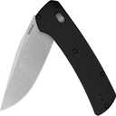 Kershaw Layup Pocket Knife, Black, 3.4 Inch Steel Drop Point Blade, EDC with Manual Opening, Reversible Deep Carry Pocketclip, Everyday Carry Pocket Knife for Men and Women