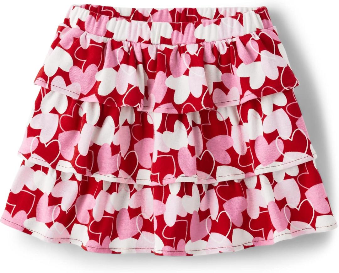 Gymboree Girls' and Toddler Ruffle Skirts (18-24 Months, Love Hearts)