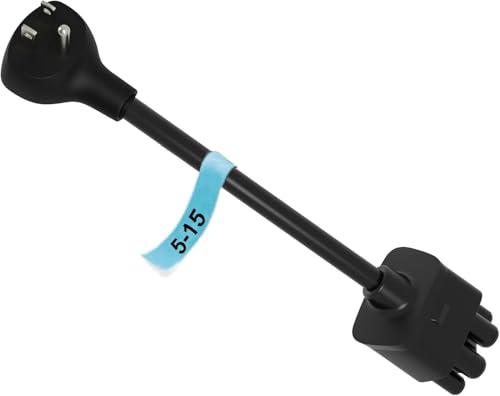 Premium Adapter for Tesla Gen 2/Gen 3 Mobile Charger | Connect to 240V Outlet | 12 Amp Charging | 10 Inch Length (NEMA 5-15)