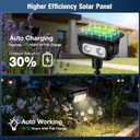 Solar Lights Outdoor, Motion Sensor Outdoor Solar Spotlights Waterproof, Outside Wall Lights, Outdoor Lights Solar Powered for Garden/Patio/Yard/Lawn/Backyard, Warm Yellow Light, 2 Packs