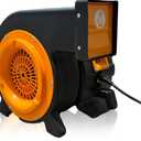 JumpOrange Bounce House Air Blower 1HP for Inflatables Bouncy Castle and Slides Commercial Cyclone Fan for Indoor and Outdoor Use