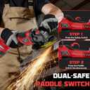 Ecarke Angle Grinder Compatible with Milwaukee 18V Battery, with Paddle Switch & Brushless Motor, 4-1/2-Inch to 5-Inch, Cordless Angle Grinder Tool for Polishing, Grinding, Cutting(Tool only)