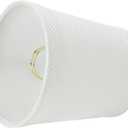 Aspen Creative 32718-2A, Empire Clip-On Chandelier Lamp Shade, White, 3" Top x 4" Bottom x 4" Slant Height, Set of 2