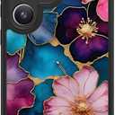 FUNMIKO for Samsung Galaxy S25 Ultra Case Wireless Charging & Military-Grade Protection - Trendy Floral Design for Women Girls, Matte Phone Cover with Shockproof Corners - Vibrant Flower Pattern