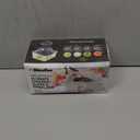 Mueller Pro-Series todo en 1 - Cortador, mandolina, 12 cuchillas, picadora de alimentos, rebanador de vegetales y espiralizador, rallador, utensilios para el hogar con contenedor, arena blanca/gris