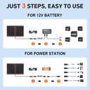DOKIO 100W Portable Foldable Solar Panel Kit (19x26in, 5.3lb), with Separate Controller and Dual USB, Monocrystalline Charger for 12V Batteries & Power Stations, RV Camping Trailer Emergency Backup