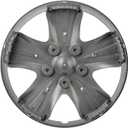 Custom Accessories 4-Pack 15" SGT-5 Wheel Covers, Replacement Hubcaps for Cars, Trucks, SUVs Silver/Chrome