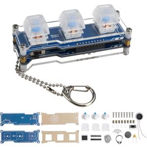 Keyboard Soldering Practice Kit, DIY Stress-Relief Keyboard Soldering Project Kit with Keychain & 3 Funny Sound Effects, Electronics Soldering Learning Kit for Adults & Teens