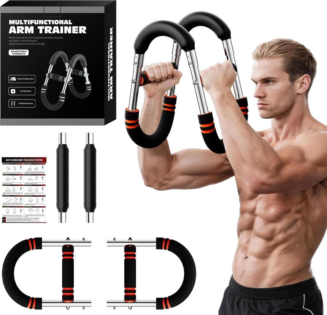 Twister Arm Trainer for Men - Adjustable 3-Level Resistance (60-130 lbs) Chest Exerciser, Arm Trainer & Home Gym Workout Equipment for Biceps, Triceps, Shoulders & Chest