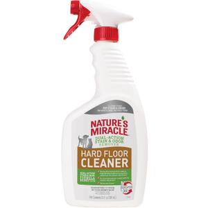 Nature's Miracle Hard Floor Cleaner, 24 Ounces, Dual-Action Stain and Odor Remover Works to Remove Tough Pet Stains and Odors On Sealed Wood and Hard Floor Surfaces (24 Fl Oz (Pack of 1))